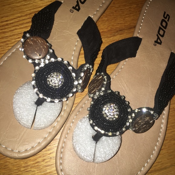 SODA BLACK LACE SANDALS - Picture 5 of 6